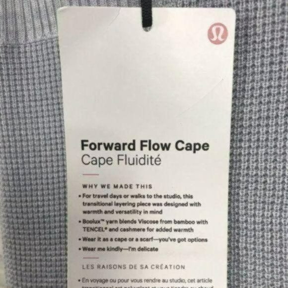 Lululemon Forward Flow Cape Silver Fox Alpine Brand New - Picture 4 of 5